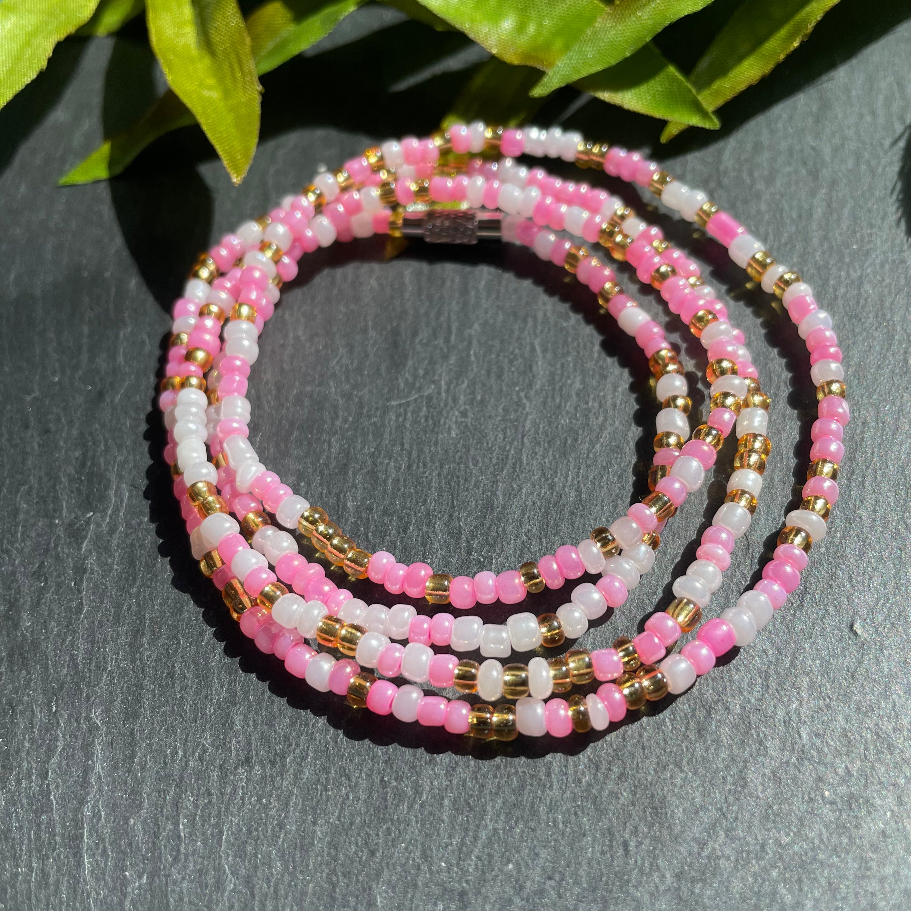 Rose gold 2025 waist beads