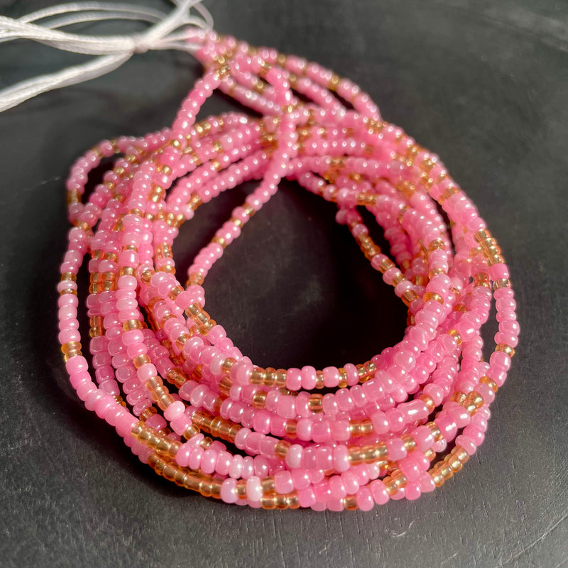 Pink & Gold Mini Waist Bead
