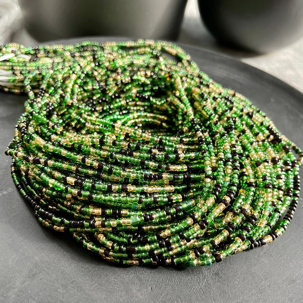 Mixed Green Mini Waist Bead