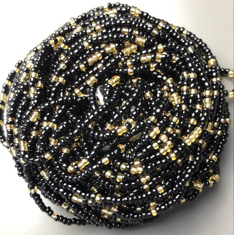 Black & Gold Waist Bead