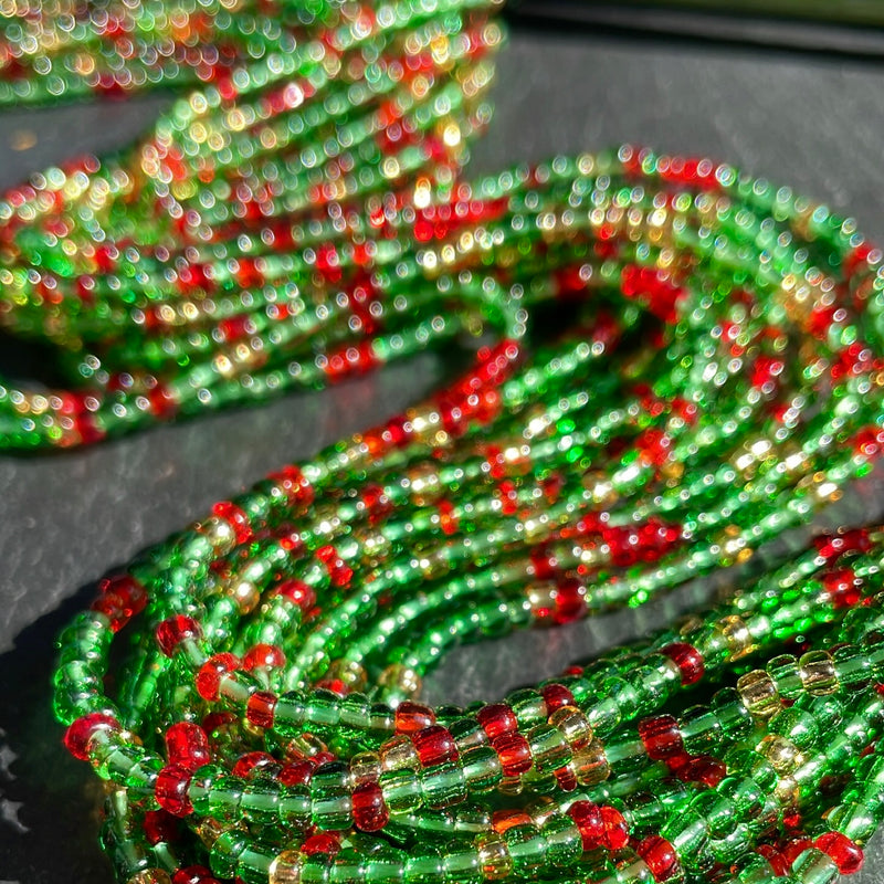 Red/Gold/Green- Waist Bead