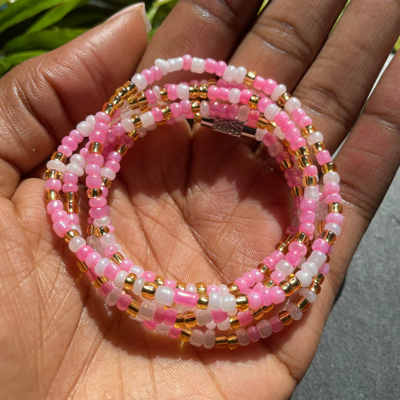 Golden Pink Waist Bead