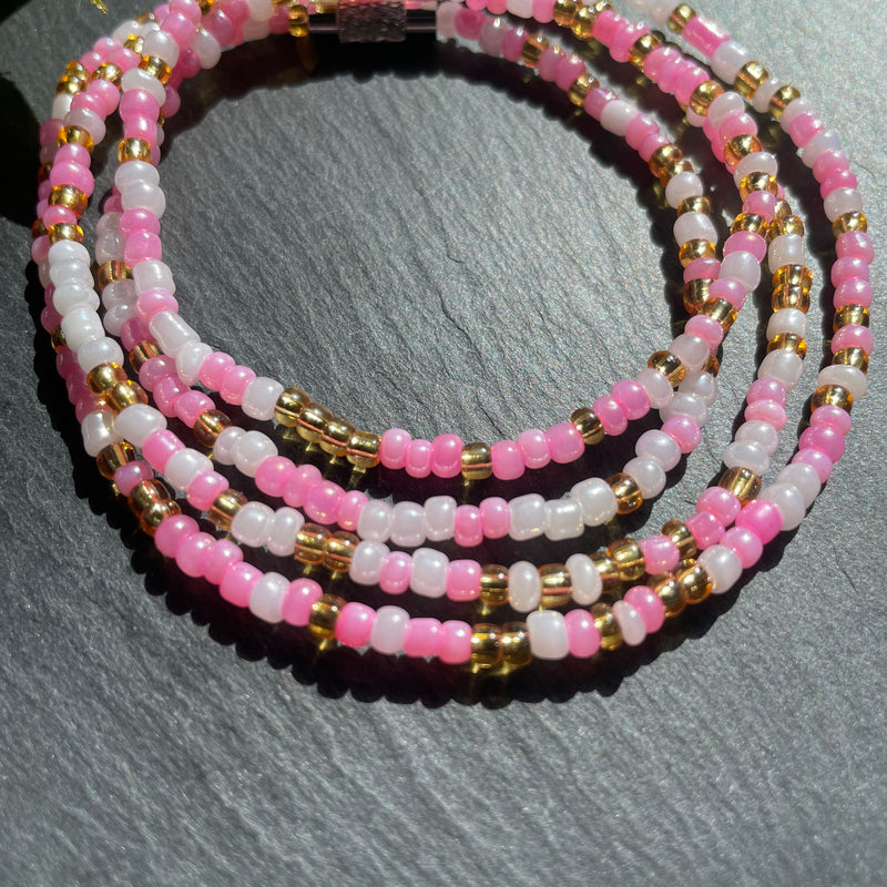 Golden Pink Waist Bead