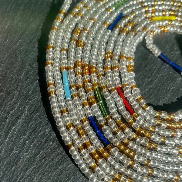 Silver, Gold & various color Waist Bead