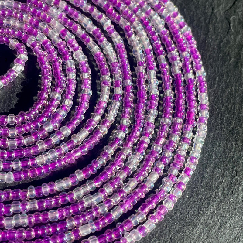 Purple Clear Waist Bead Treasures by Kyem
